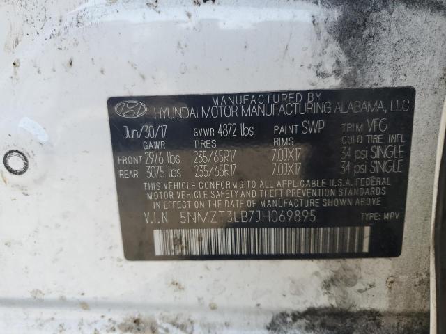 Photo 13 VIN: 5NMZT3LB7JH069895 - HYUNDAI SANTA FE S 