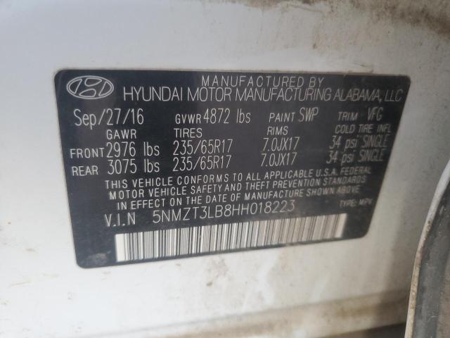 Photo 12 VIN: 5NMZT3LB8HH018223 - HYUNDAI SANTA FE S 