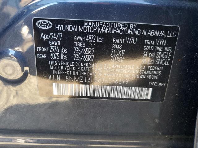 Photo 12 VIN: 5NMZT3LB8JH056699 - HYUNDAI SANTA FE S 