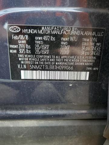 Photo 12 VIN: 5NMZT3LB8JH099066 - HYUNDAI SANTA FE S 