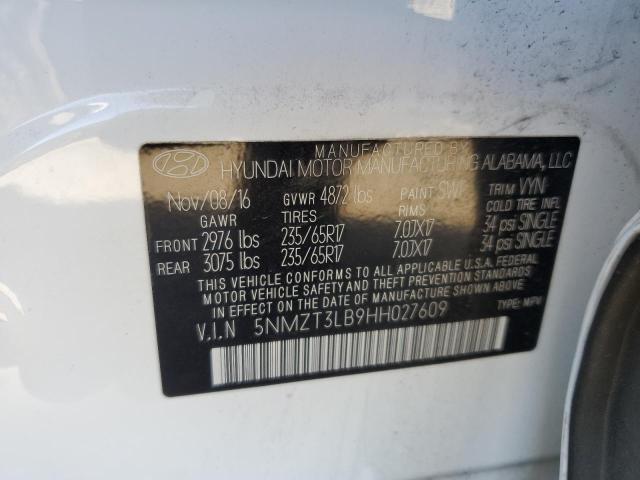 Photo 9 VIN: 5NMZT3LB9HH027609 - HYUNDAI SANTA FE S 