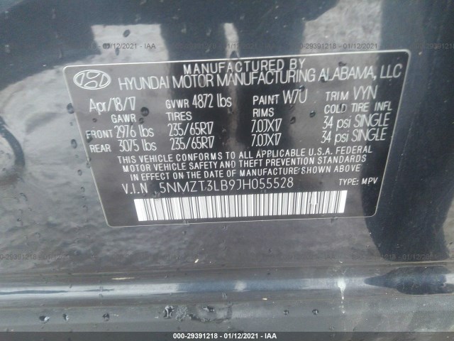 Photo 8 VIN: 5NMZT3LB9JH055528 - HYUNDAI SANTA FE SPORT 