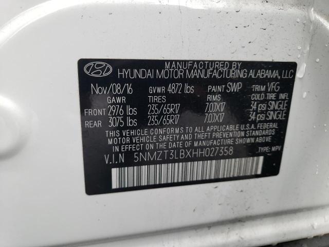 Photo 11 VIN: 5NMZT3LBXHH027358 - HYUNDAI SANTA FE 