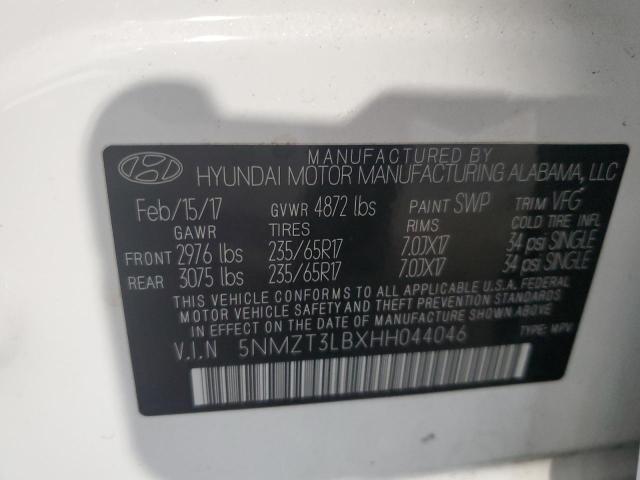 Photo 12 VIN: 5NMZT3LBXHH044046 - HYUNDAI SANTA FE 