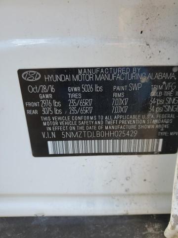 Photo 13 VIN: 5NMZTDLB0HH025429 - HYUNDAI SANTA FE S 