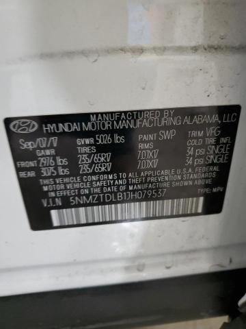 Photo 12 VIN: 5NMZTDLB1JH079537 - HYUNDAI SANTA FE 