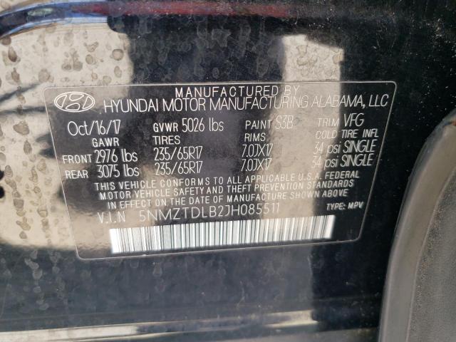 Photo 12 VIN: 5NMZTDLB2JH085511 - HYUNDAI SANTA FE S 