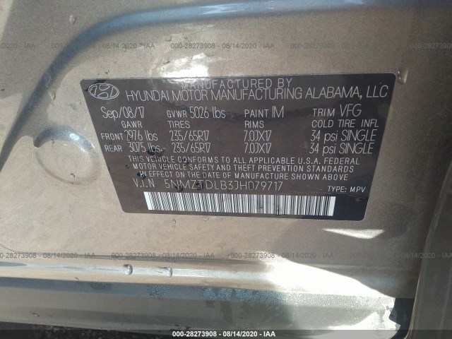 Photo 8 VIN: 5NMZTDLB3JH079717 - HYUNDAI SANTA FE SPORT 