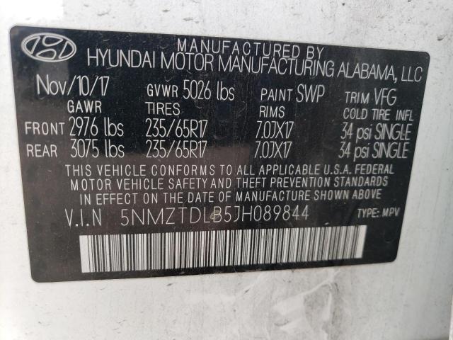 Photo 12 VIN: 5NMZTDLB5JH089844 - HYUNDAI SANTA FE S 