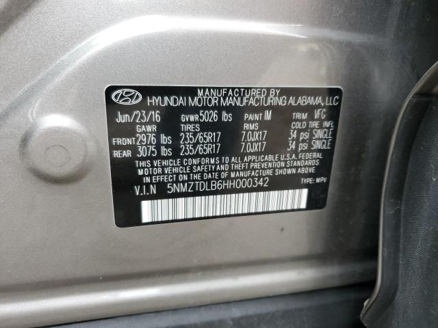 Photo 12 VIN: 5NMZTDLB6HH000342 - HYUNDAI SANTA FE S 