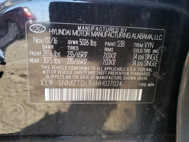 Photo 12 VIN: 5NMZTDLB6HH027024 - HYUNDAI SANTA FE S 