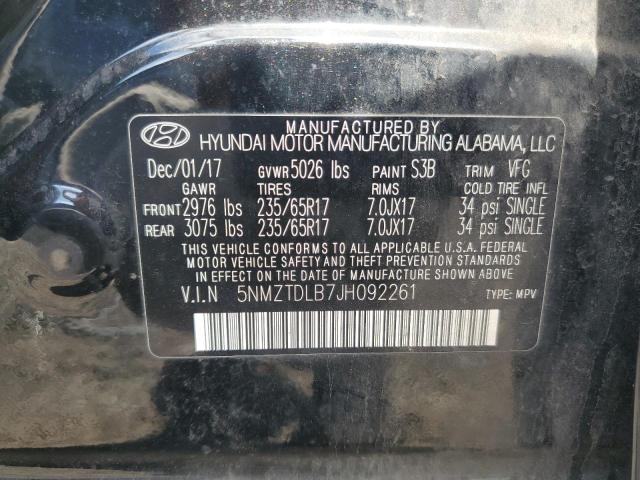 Photo 11 VIN: 5NMZTDLB7JH092261 - HYUNDAI SANTA FE S 