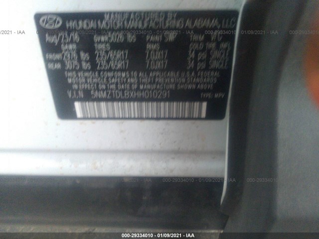 Photo 8 VIN: 5NMZTDLBXHH010291 - HYUNDAI SANTA FE SPORT 