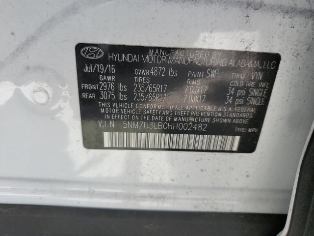 Photo 12 VIN: 5NMZU3LB0HH002482 - HYUNDAI SANTA FE S 