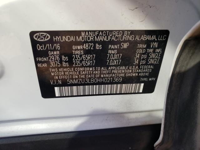 Photo 9 VIN: 5NMZU3LB0HH021369 - HYUNDAI SANTA FE S 