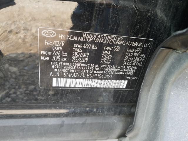 Photo 9 VIN: 5NMZU3LB0HH041895 - HYUNDAI SANTA FE 