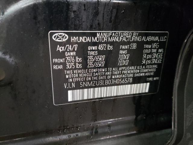 Photo 12 VIN: 5NMZU3LB0JH056578 - HYUNDAI SANTA FE 