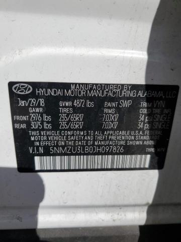 Photo 12 VIN: 5NMZU3LB0JH097826 - HYUNDAI SANTA FE S 