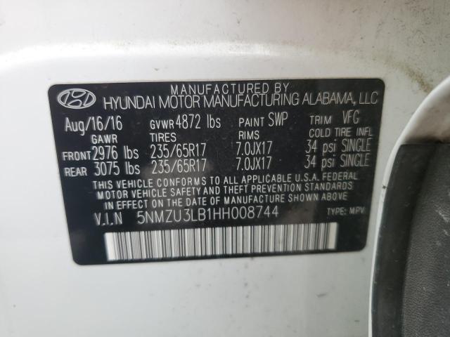 Photo 12 VIN: 5NMZU3LB1HH008744 - HYUNDAI SANTA FE S 