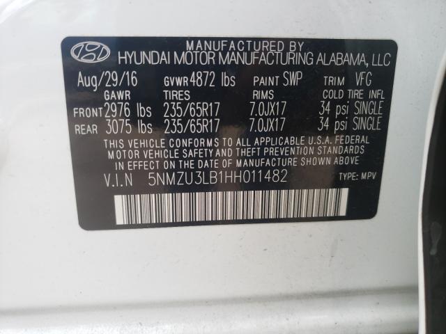 Photo 9 VIN: 5NMZU3LB1HH011482 - HYUNDAI SANTA FE S 