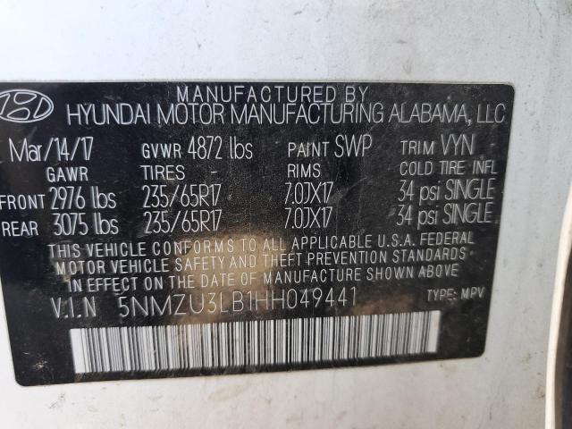 Photo 11 VIN: 5NMZU3LB1HH049441 - HYUNDAI SANTA FE 