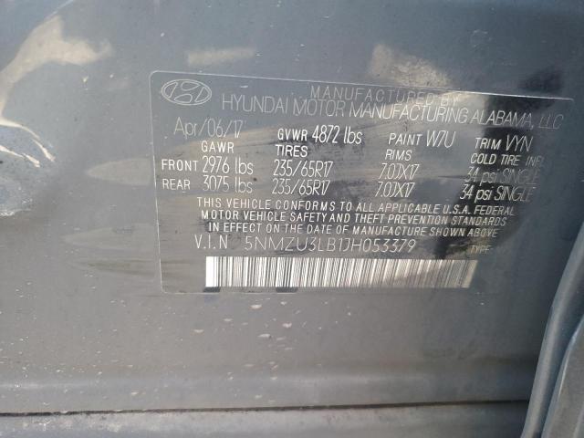 Photo 11 VIN: 5NMZU3LB1JH053379 - HYUNDAI SANTA FE S 