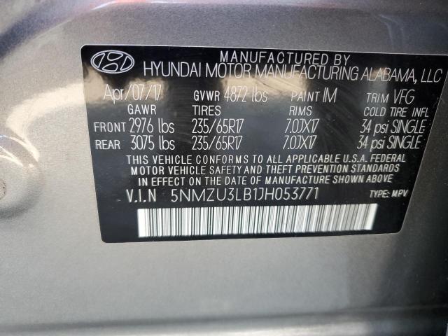 Photo 13 VIN: 5NMZU3LB1JH053771 - HYUNDAI SANTA FE S 