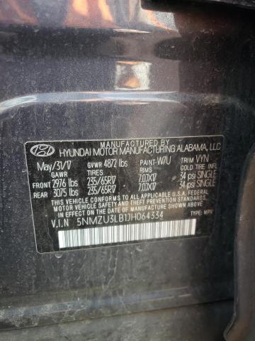 Photo 12 VIN: 5NMZU3LB1JH064334 - HYUNDAI SANTA FE S 