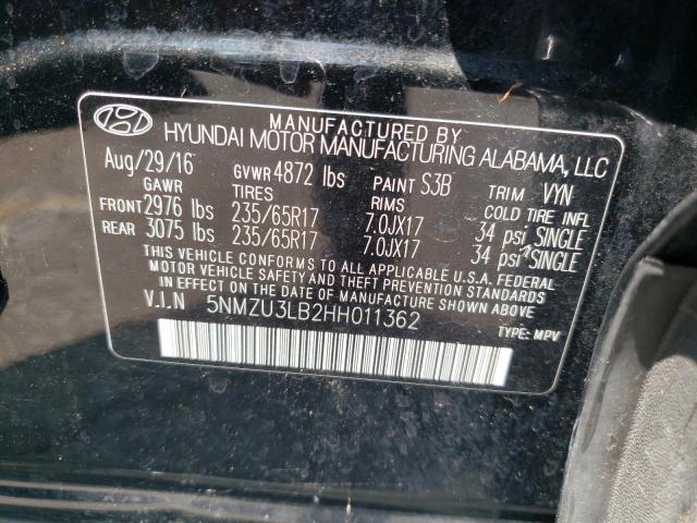 Photo 12 VIN: 5NMZU3LB2HH011362 - HYUNDAI SANTA FE 