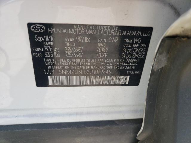 Photo 12 VIN: 5NMZU3LB2JH079845 - HYUNDAI SANTA FE S 