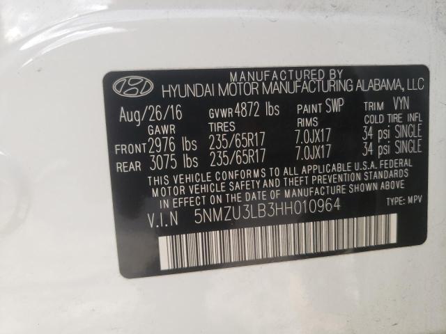 Photo 9 VIN: 5NMZU3LB3HH010964 - HYUNDAI SANTA FE S 