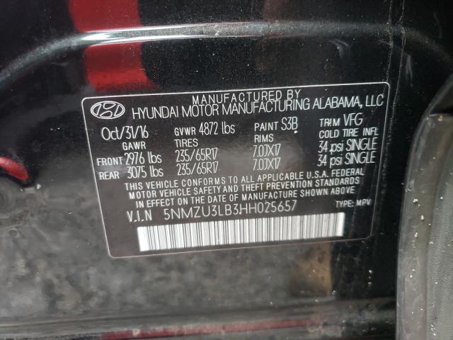 Photo 9 VIN: 5NMZU3LB3HH025657 - HYUNDAI SANTA FE S 