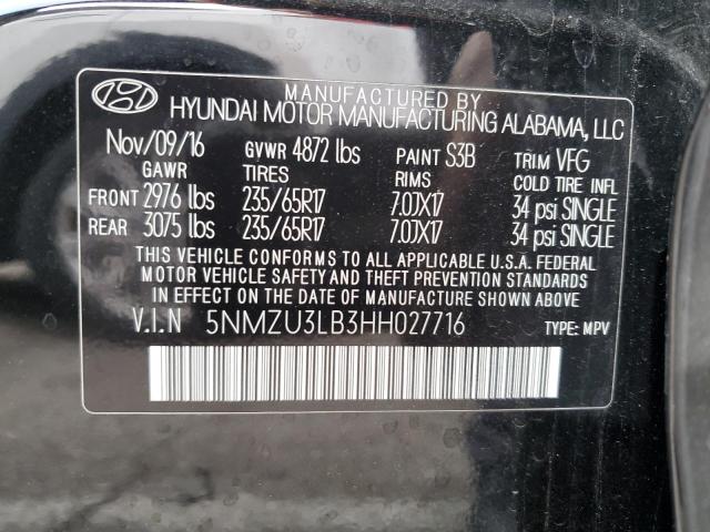 Photo 13 VIN: 5NMZU3LB3HH027716 - HYUNDAI SANTA FE 