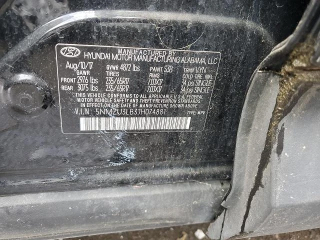 Photo 12 VIN: 5NMZU3LB3JH074881 - HYUNDAI SANTA FE S 