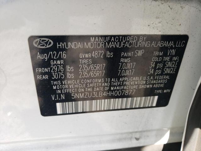 Photo 12 VIN: 5NMZU3LB4HH007877 - HYUNDAI SANTA FE S 