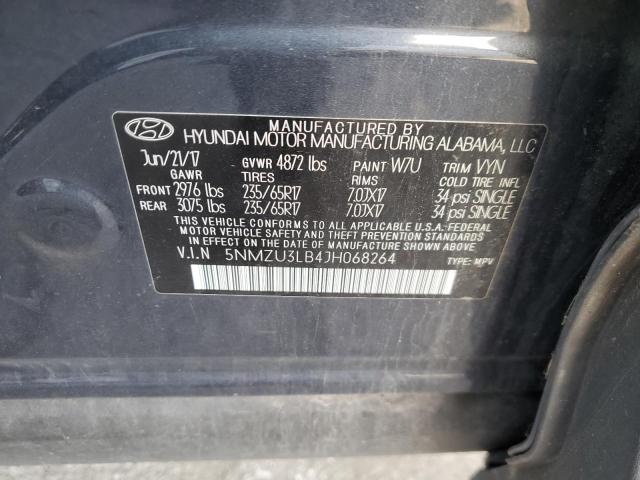 Photo 12 VIN: 5NMZU3LB4JH068264 - HYUNDAI SANTA FE S 