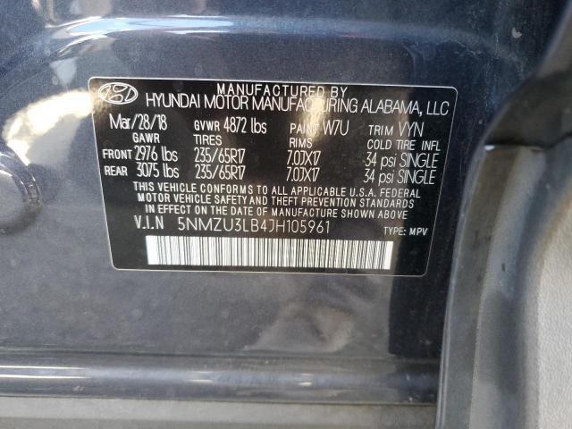 Photo 12 VIN: 5NMZU3LB4JH105961 - HYUNDAI SANTA FE S 