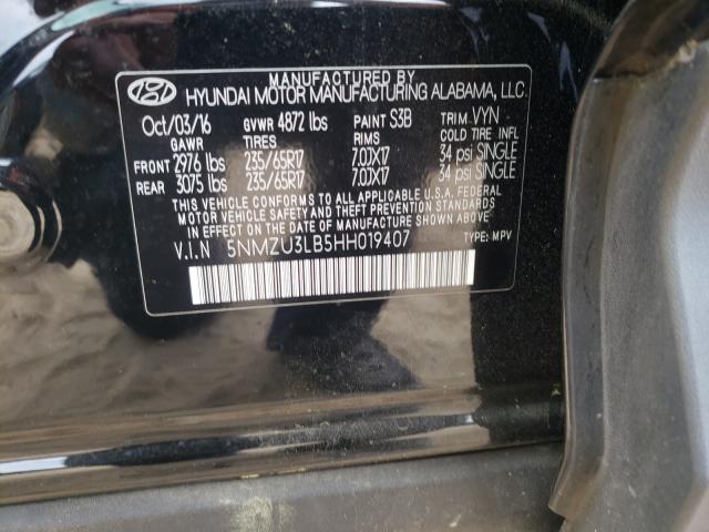 Photo 9 VIN: 5NMZU3LB5HH019407 - HYUNDAI SANTA FE S 