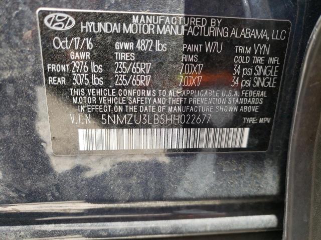 Photo 9 VIN: 5NMZU3LB5HH022677 - HYUNDAI SANTA FE S 