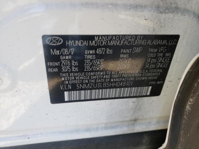 Photo 9 VIN: 5NMZU3LB5HH048101 - HYUNDAI SANTA FE S 