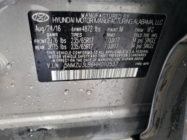 Photo 9 VIN: 5NMZU3LB6HH010537 - HYUNDAI SANTA-FE 