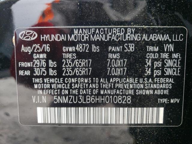 Photo 9 VIN: 5NMZU3LB6HH010828 - HYUNDAI SANTA FE S 