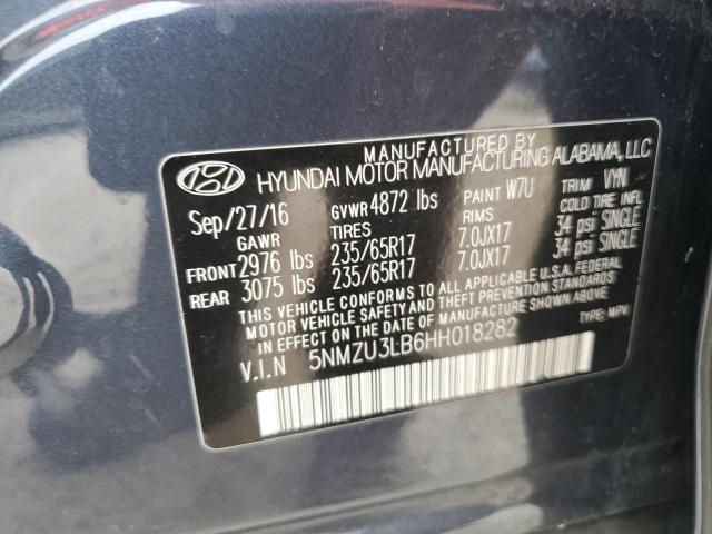 Photo 12 VIN: 5NMZU3LB6HH018282 - HYUNDAI SANTA FE S 