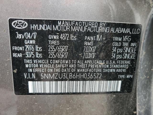 Photo 12 VIN: 5NMZU3LB6HH036572 - HYUNDAI SANTA FE 