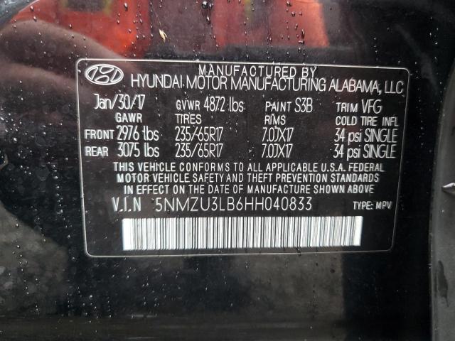 Photo 13 VIN: 5NMZU3LB6HH040833 - HYUNDAI SANTA FE S 