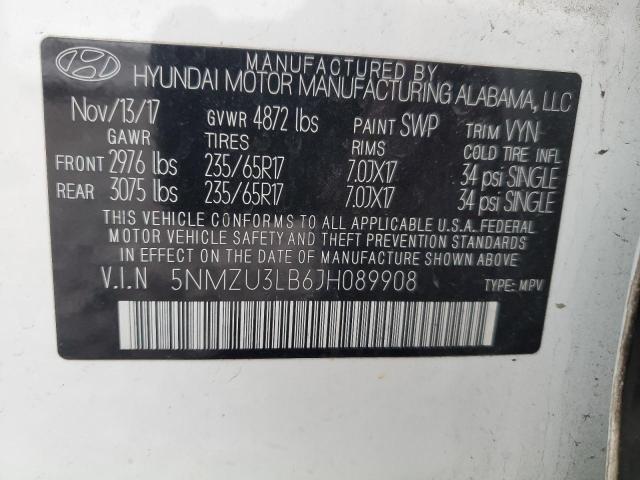 Photo 11 VIN: 5NMZU3LB6JH089908 - HYUNDAI SANTA FE 