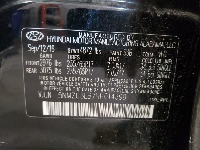 Photo 9 VIN: 5NMZU3LB7HH014399 - HYUNDAI SANTA FE S 