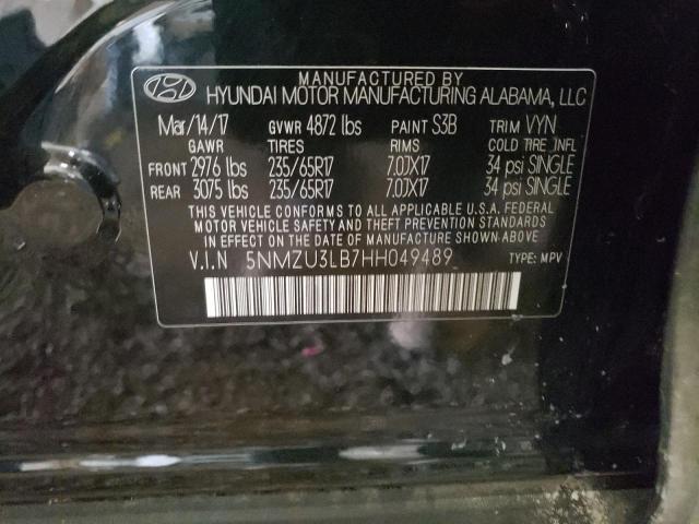 Photo 12 VIN: 5NMZU3LB7HH049489 - HYUNDAI SANTA FE S 