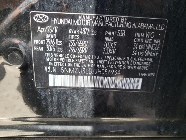 Photo 9 VIN: 5NMZU3LB7JH056934 - HYUNDAI SANTA FE S 