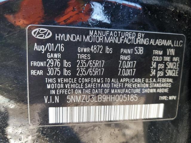 Photo 12 VIN: 5NMZU3LB9HH005185 - HYUNDAI SANTA FE S 